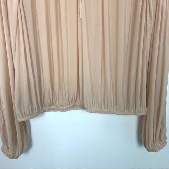 Zara Balloon Sleeve Blouse Lace Yoke - Picture 6 of 11